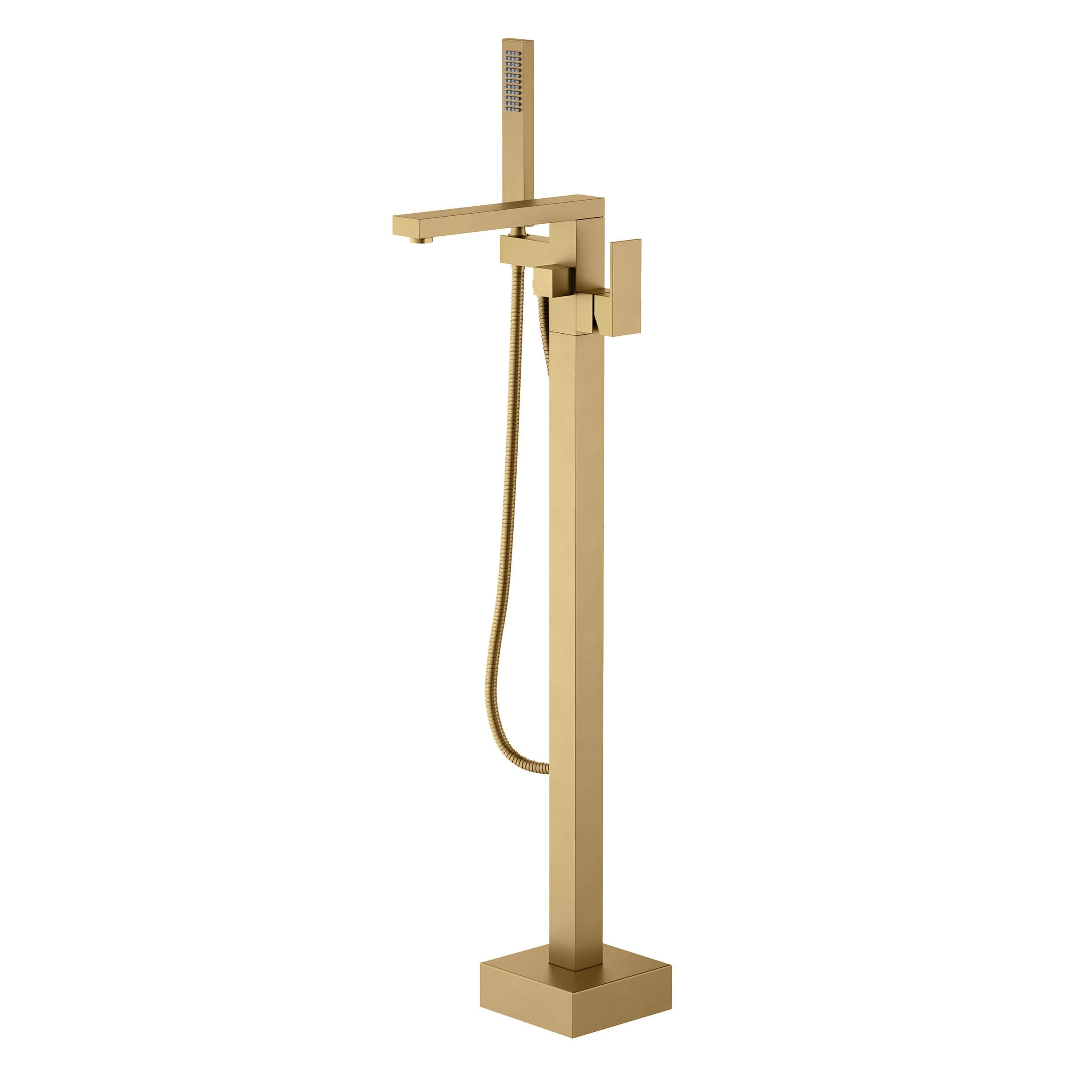 Quadra Floor Mount Tub Filler With Hand Shower