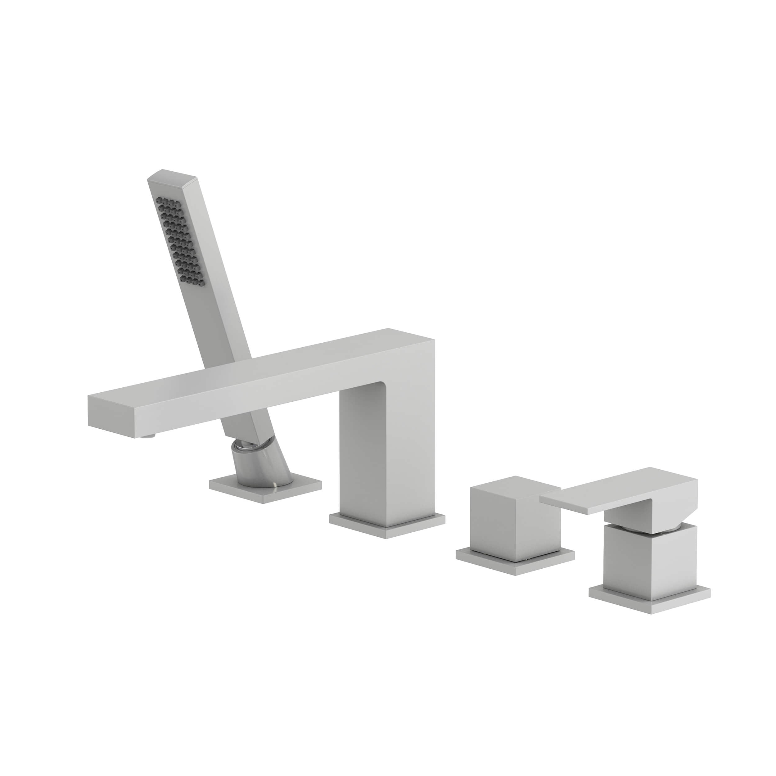 Quadra Deck Mounted Roman Bathtub Faucet with Hand Shower - CTF-3102
