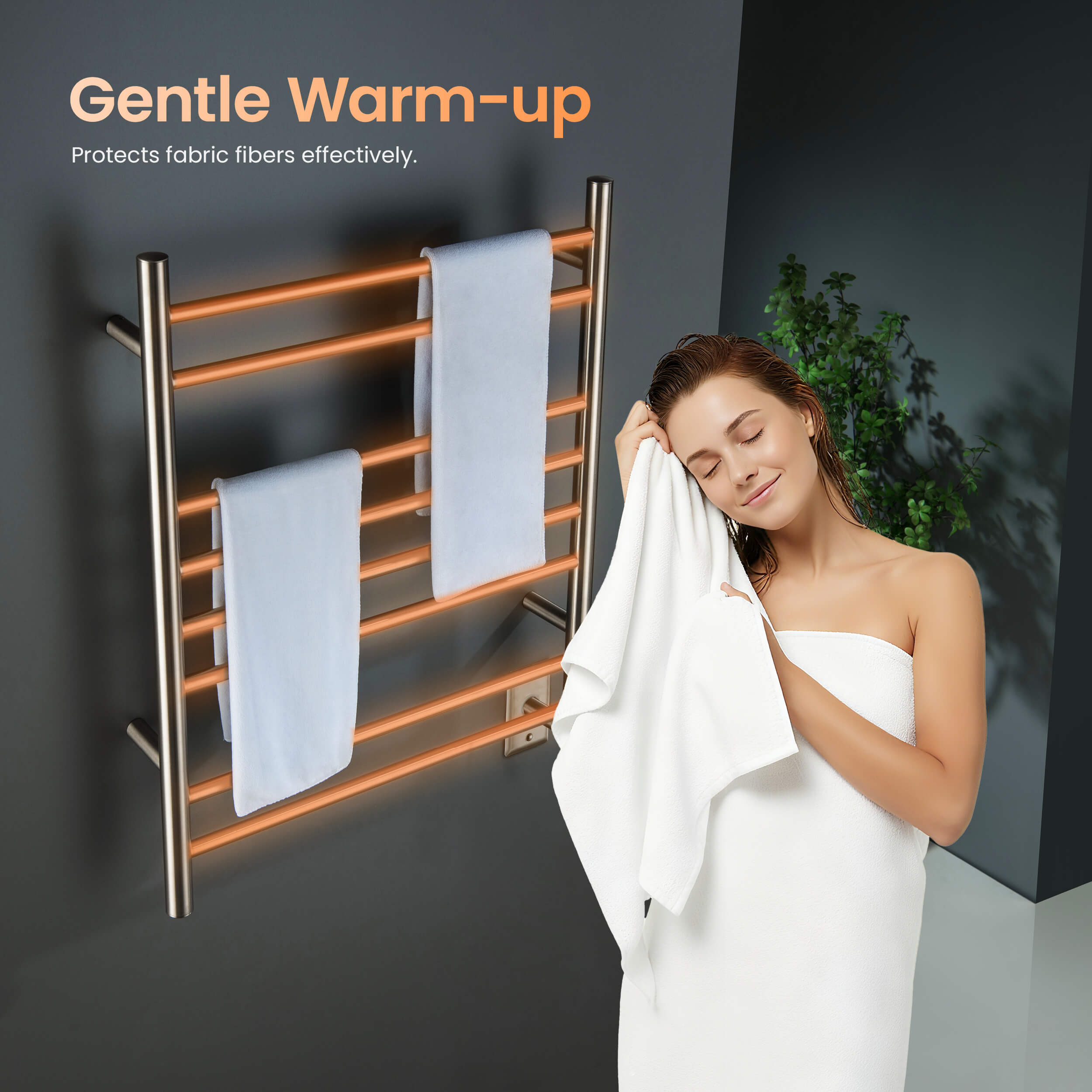 24"W x 30-1/4"H ETL Certified Hardwired/Plug-in Wall Mounted Stainless Steel Towel Warmer