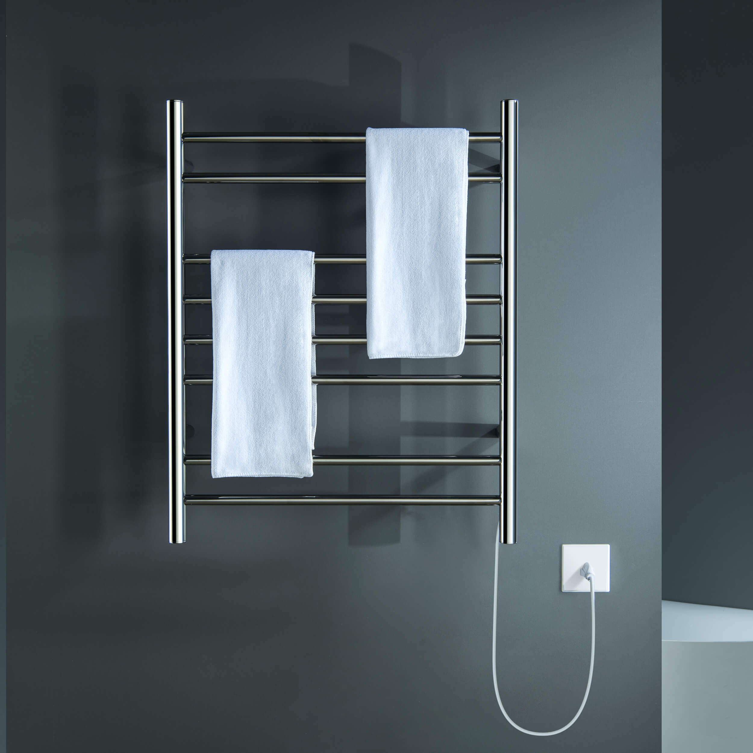 24"W x 30-1/4"H ETL Certified Hardwired/Plug-in Wall Mounted Stainless Steel Towel Warmer