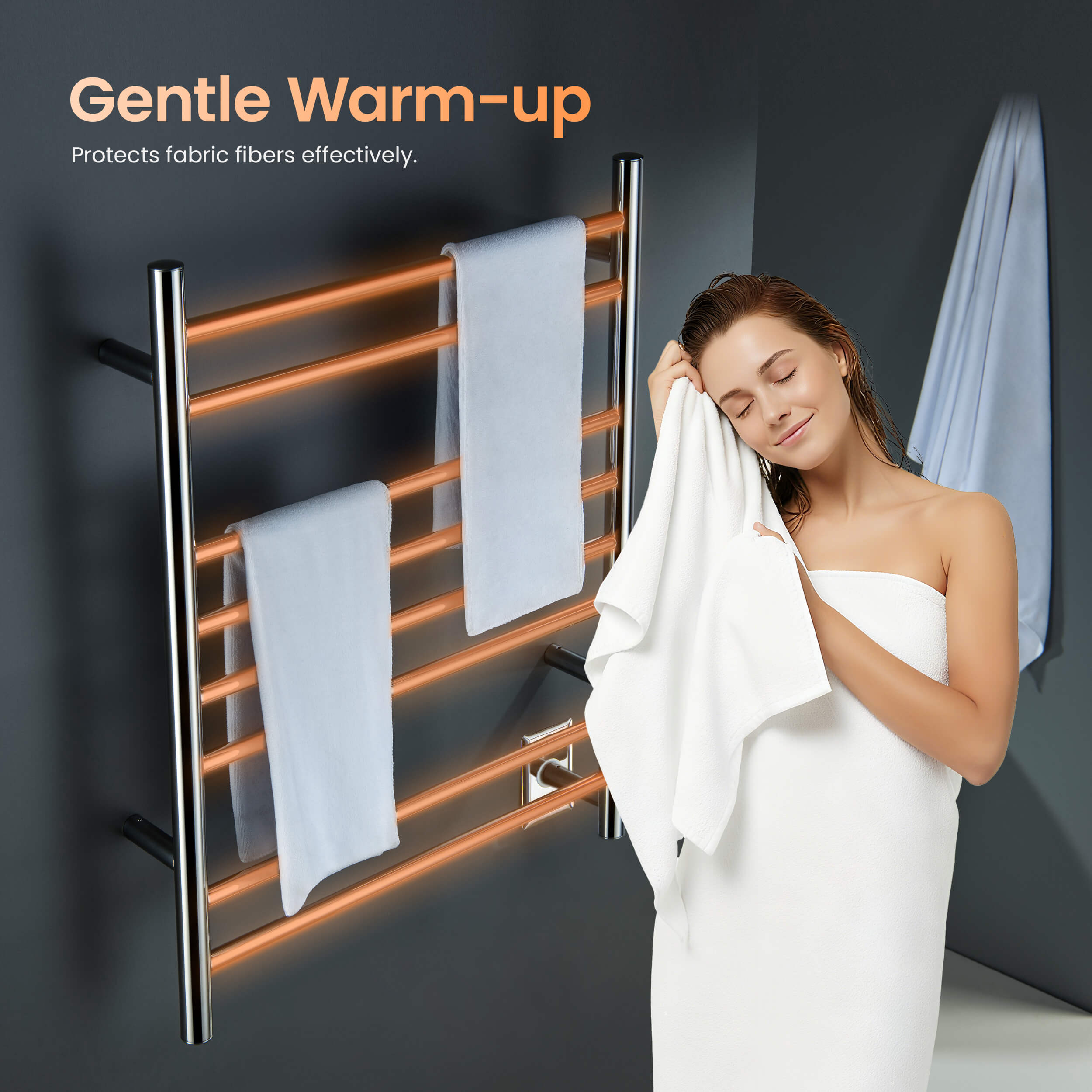 24"W x 30-1/4"H ETL Certified Hardwired/Plug-in Wall Mounted Stainless Steel Towel Warmer