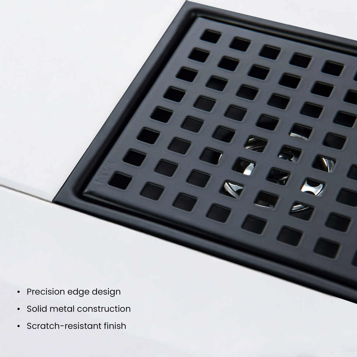 6 inch Square Shower Drain with Square Grid Grate - CFD-0602