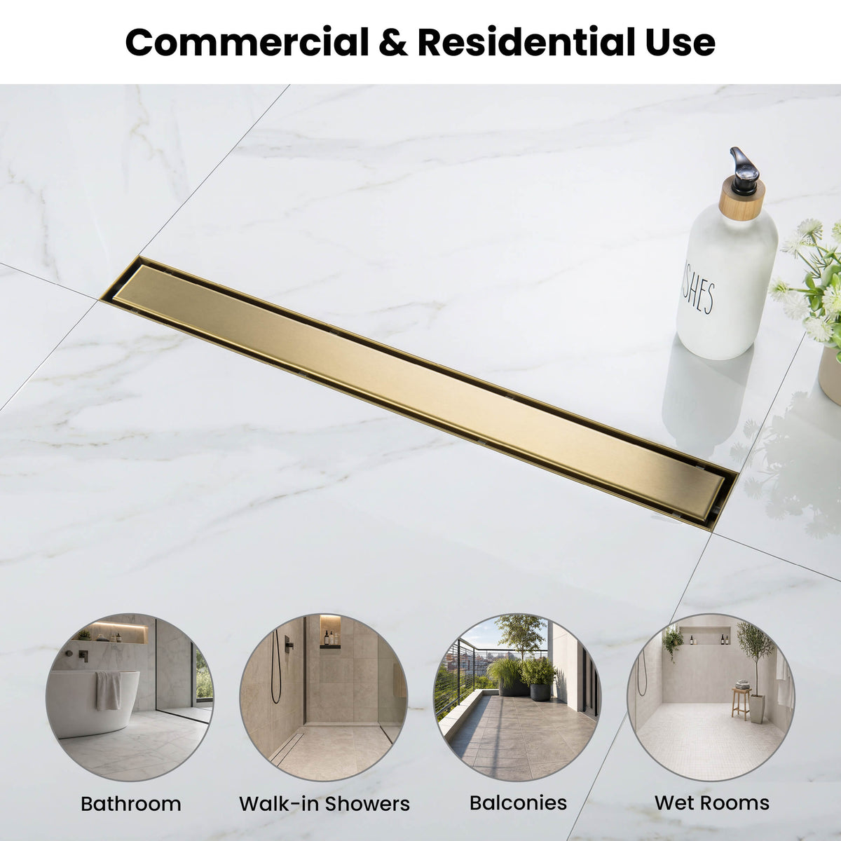 24 inch Tile-in Linear Shower Drain - CFD-2401