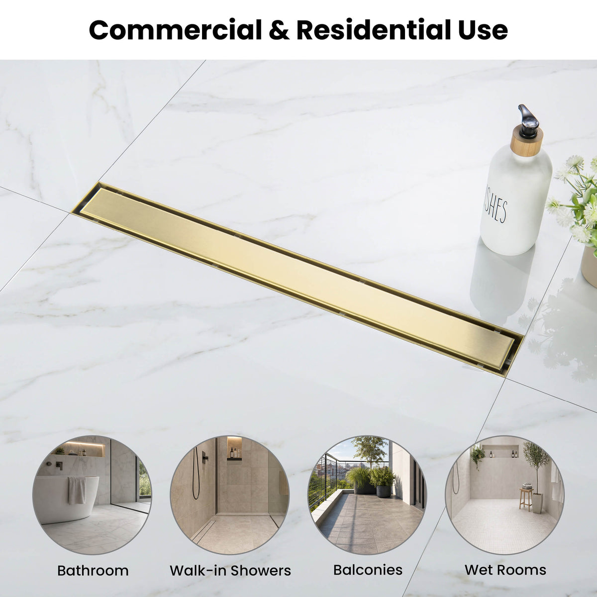 24 inch Tile-in Linear Shower Drain - CFD-2401