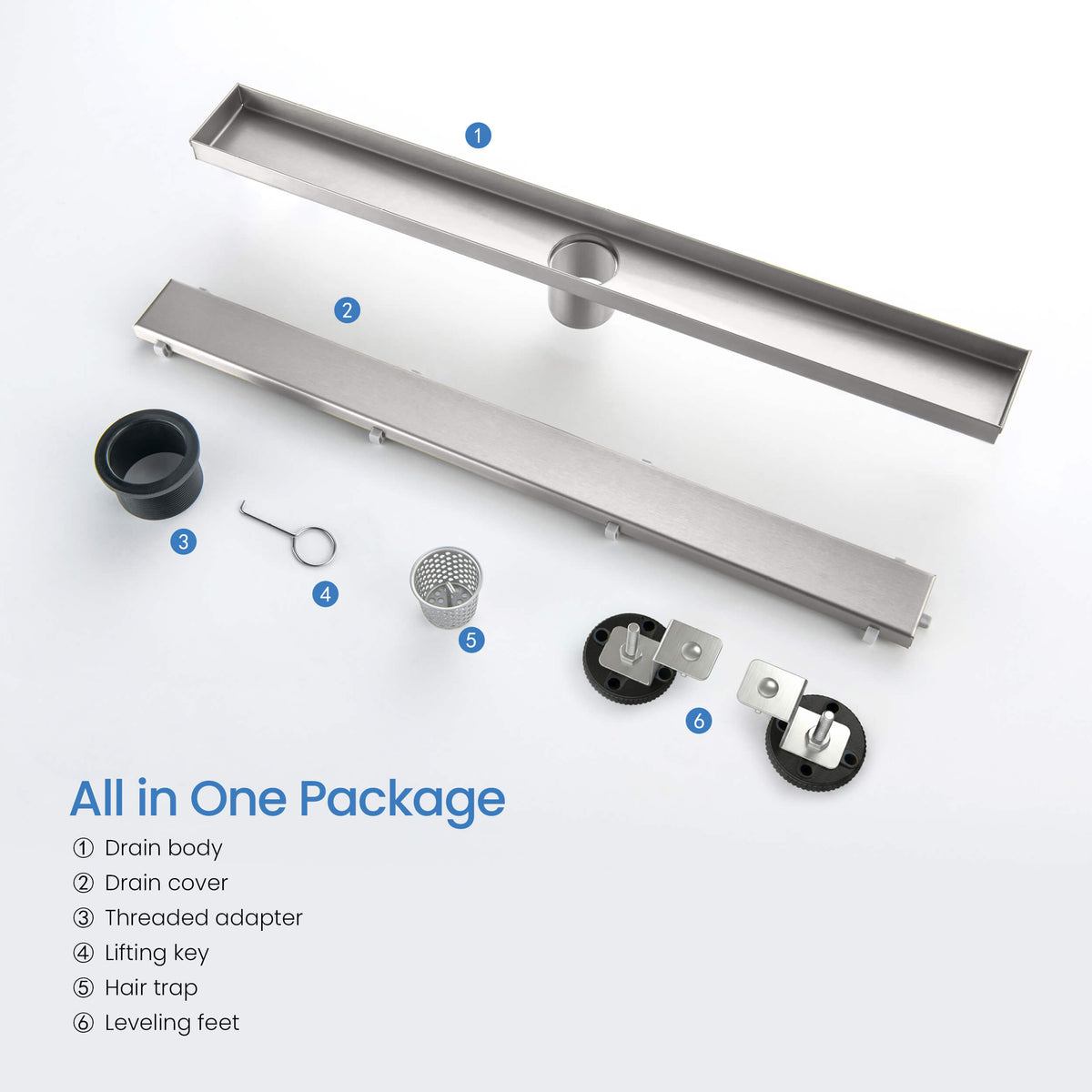 24 inch Tile-in Linear Shower Drain - CFD-2401