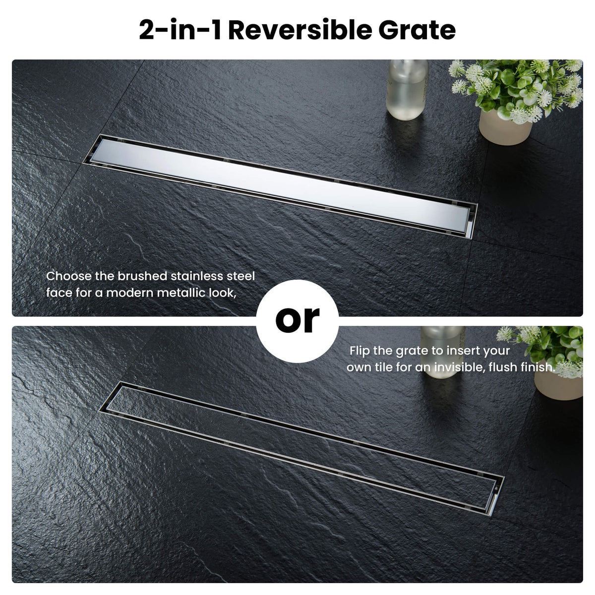 24 inch Tile-in Linear Shower Drain - CFD-2401
