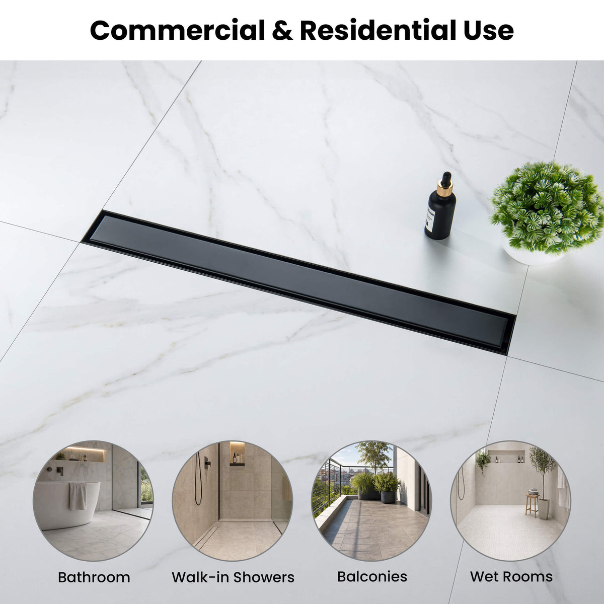 24 inch Tile-in Linear Shower Drain - CFD-2401