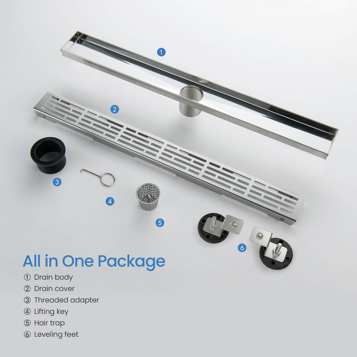 24 inch Linear Shower Drain - CFD-2402
