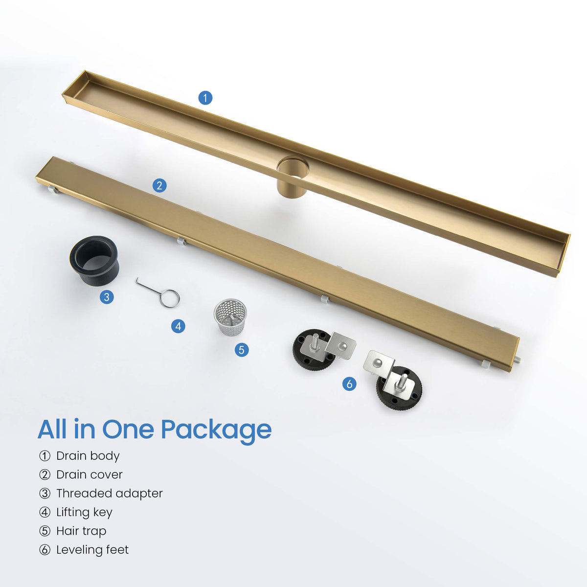 32 inch Tile-in Linear Shower Drain - CFD-3201