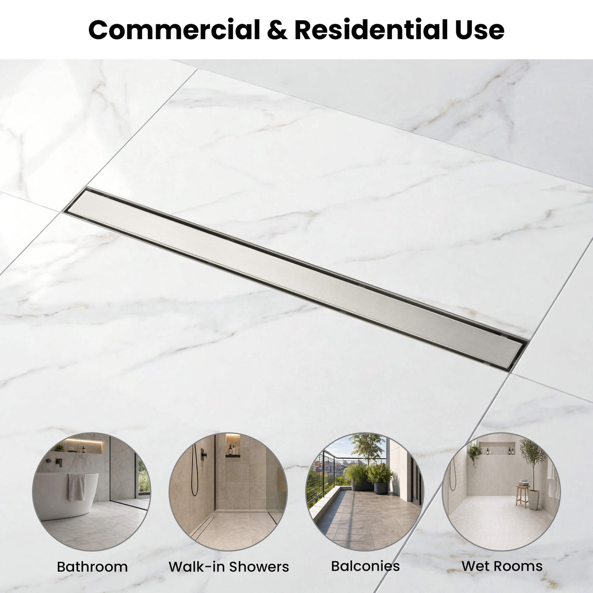 32 inch Tile-in Linear Shower Drain - CFD-3201