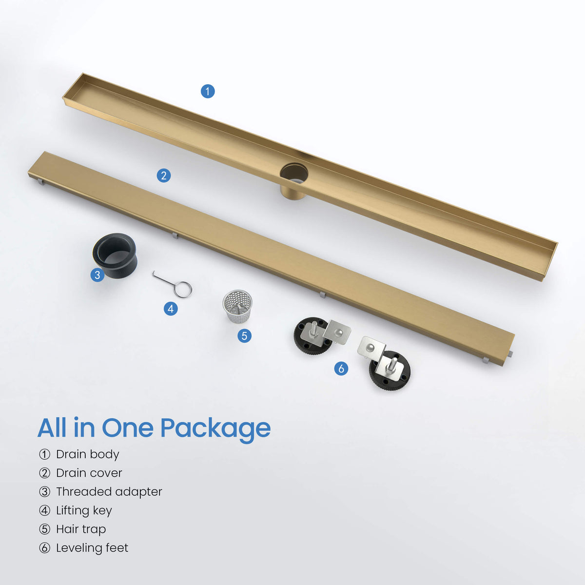 36 inch Tile-in Linear Shower Drain - CFD-3601