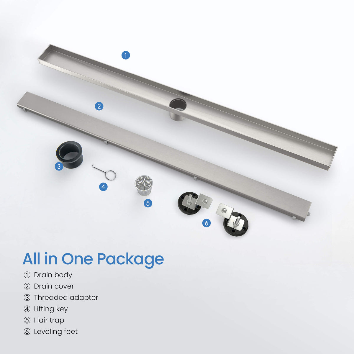 36 inch Tile-in Linear Shower Drain - CFD-3601