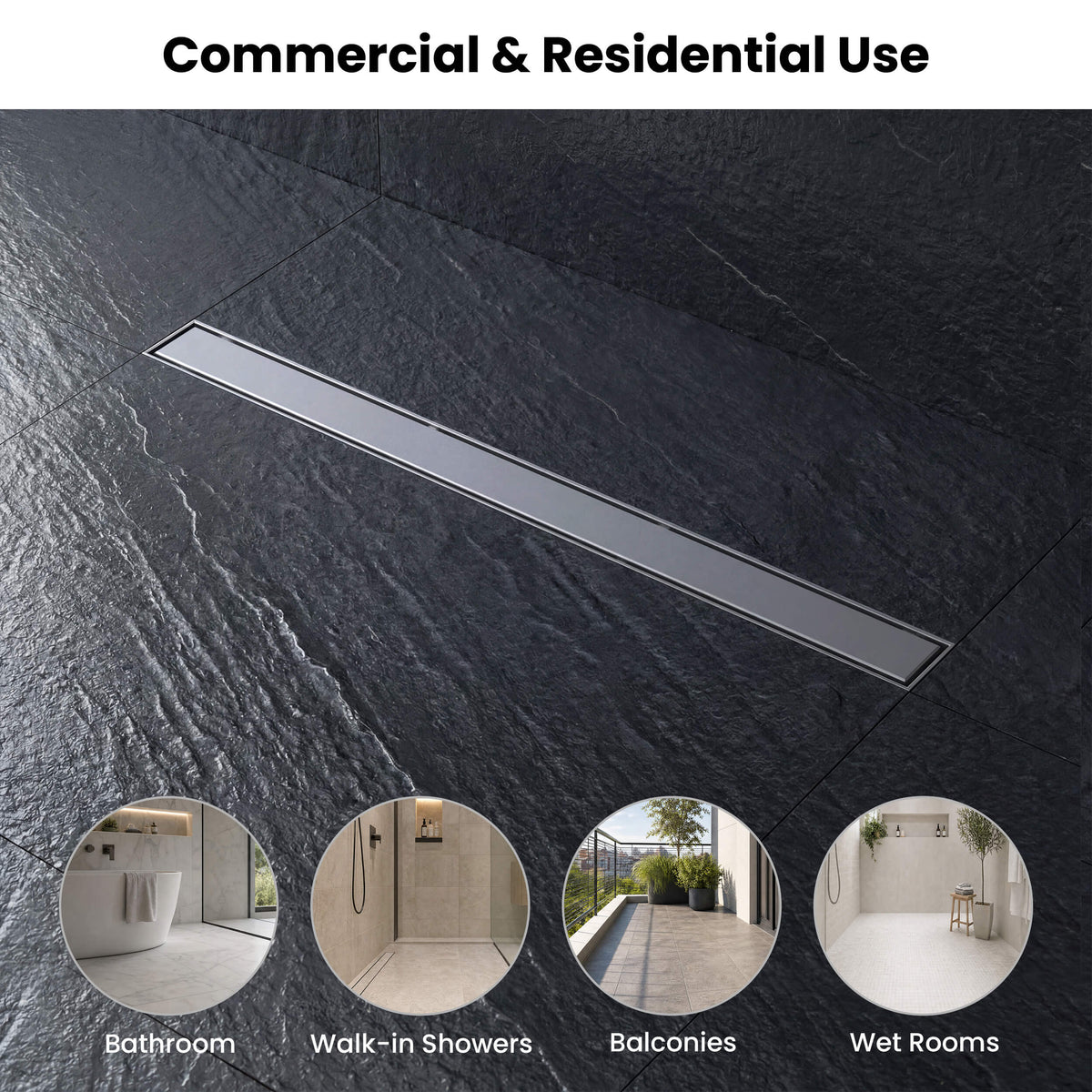 36 inch Tile-in Linear Shower Drain - CFD-3601