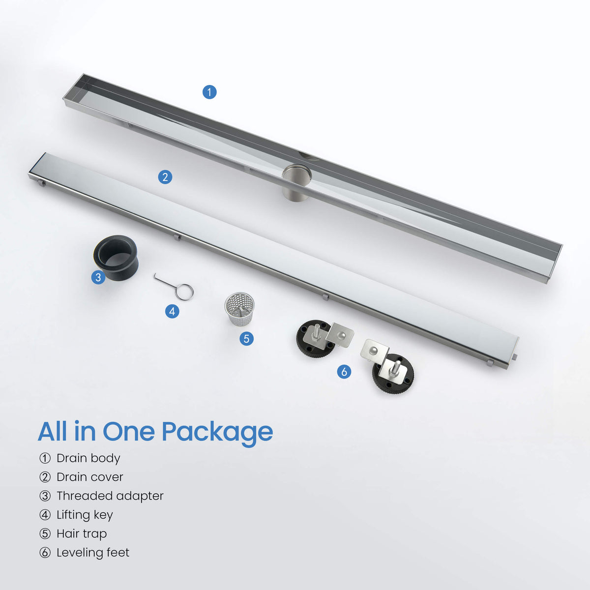 36 inch Tile-in Linear Shower Drain - CFD-3601