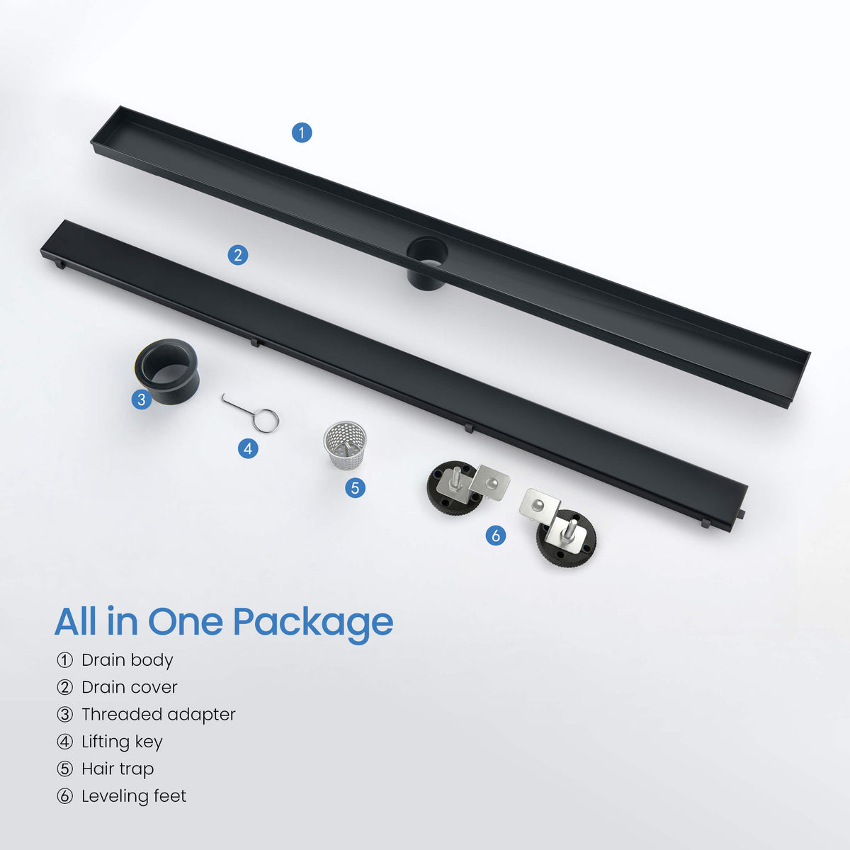36 inch Tile-in Linear Shower Drain - CFD-3601