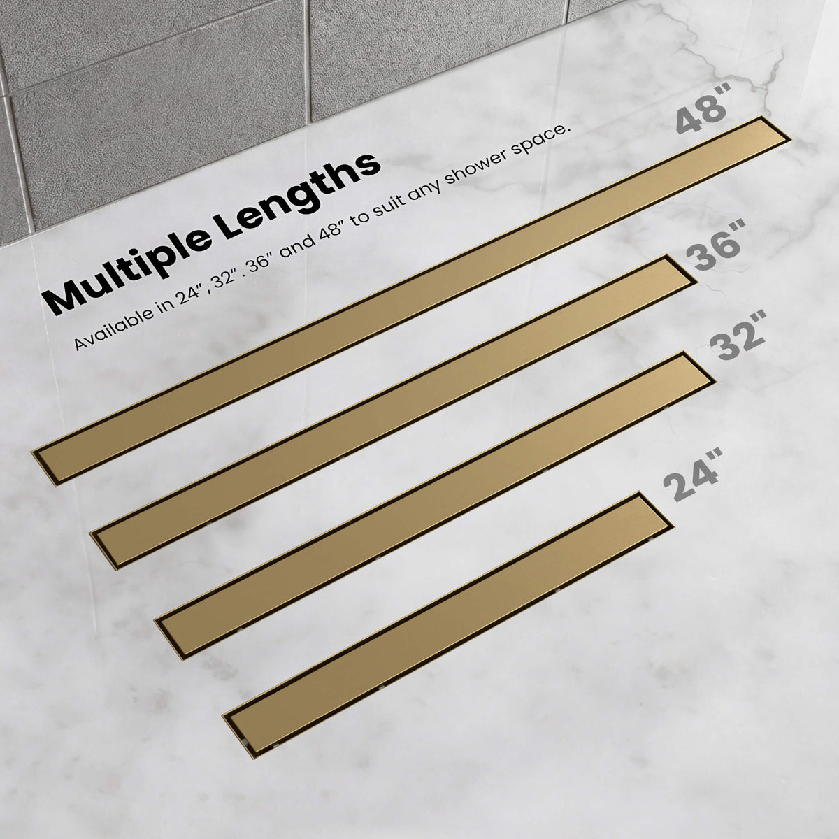 48 inch Tile-in Linear Shower Drain - CFD-4801