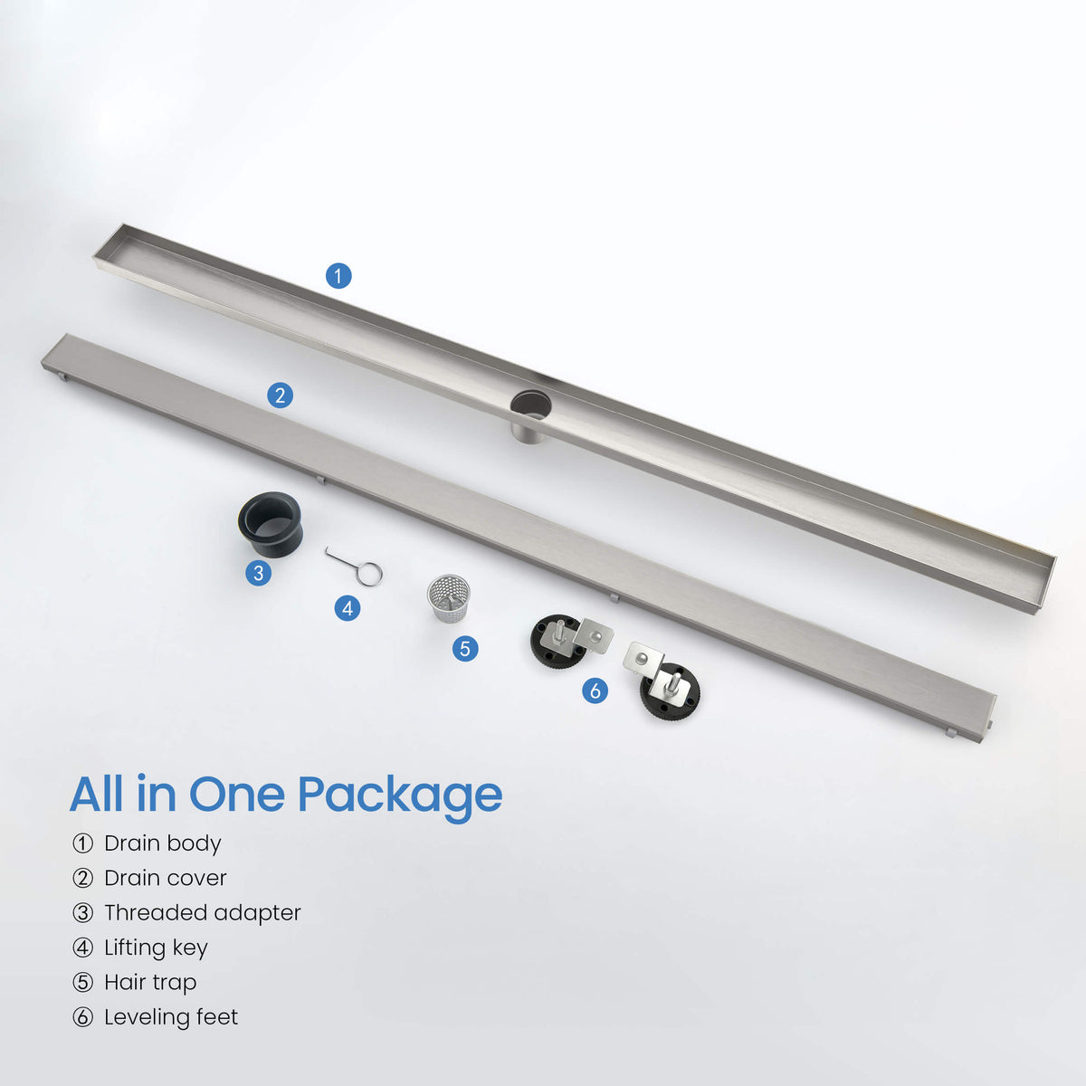 48 inch Tile-in Linear Shower Drain - CFD-4801