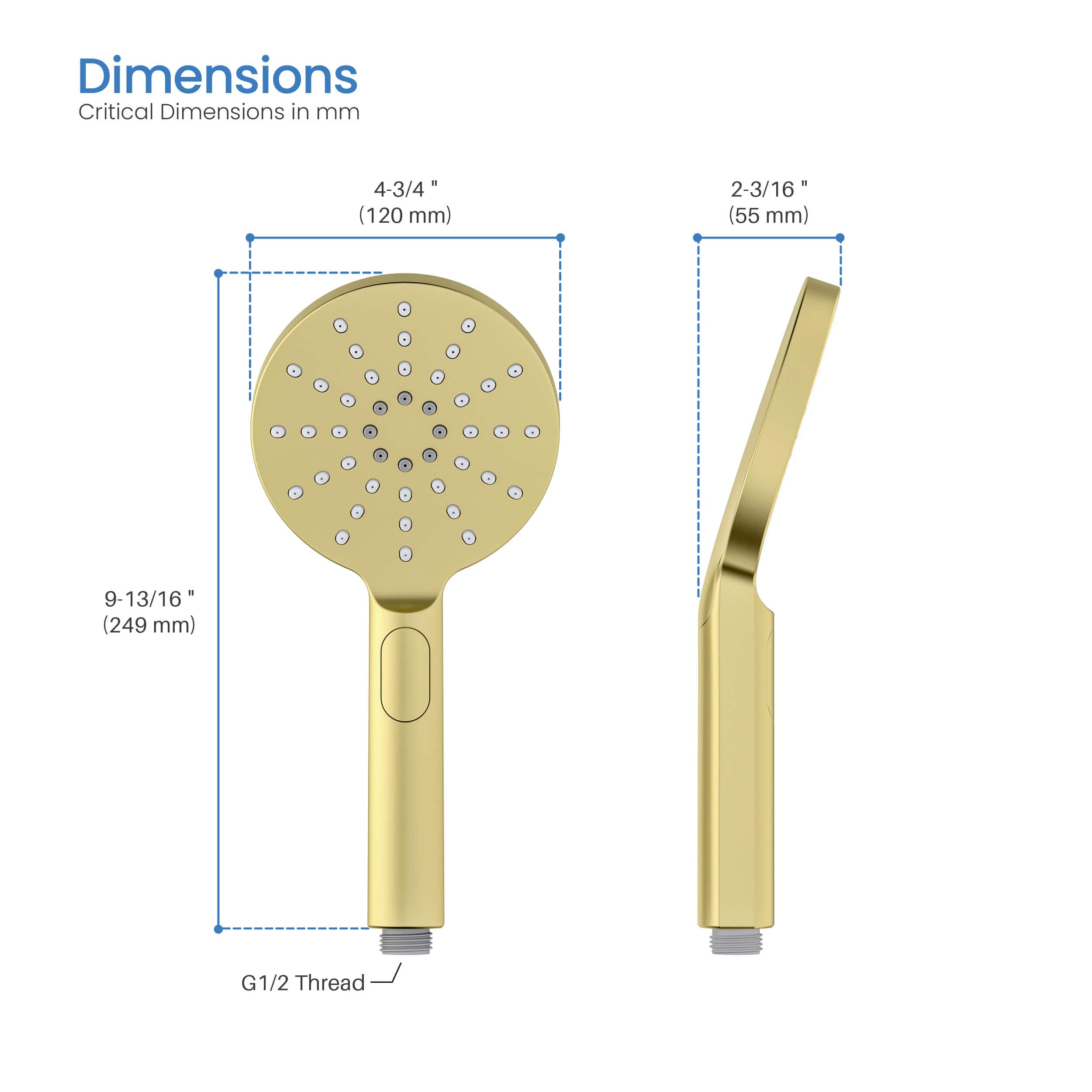 Halo Premium ABS 3 Mode Handheld Shower Head - HS100