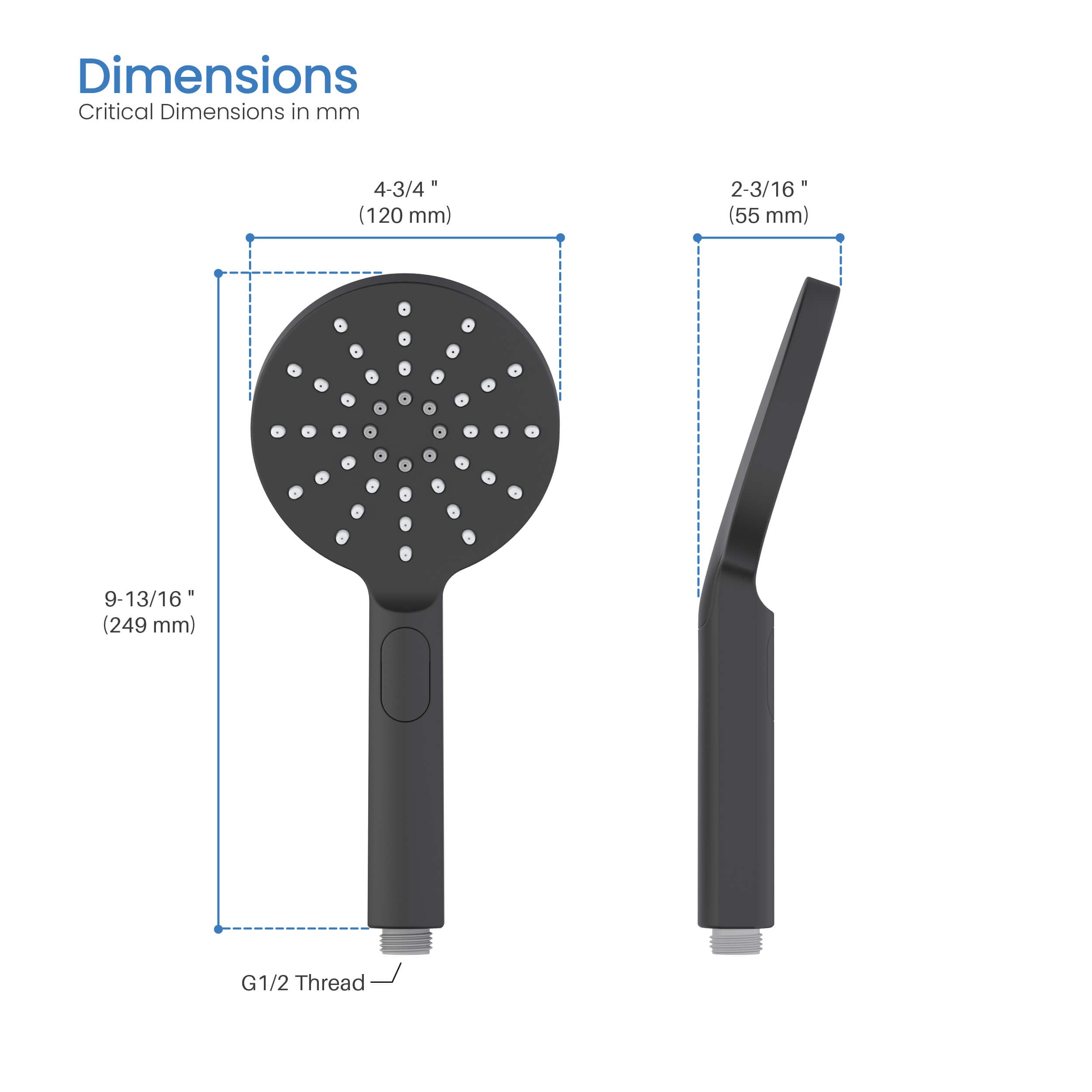 Halo Premium ABS 3 Mode Handheld Shower Head - HS100