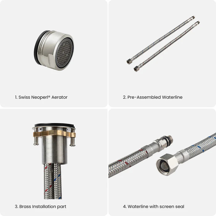 Quadra Brass Single Handle Bathroom Vessel Sink Faucet - CBF-1003