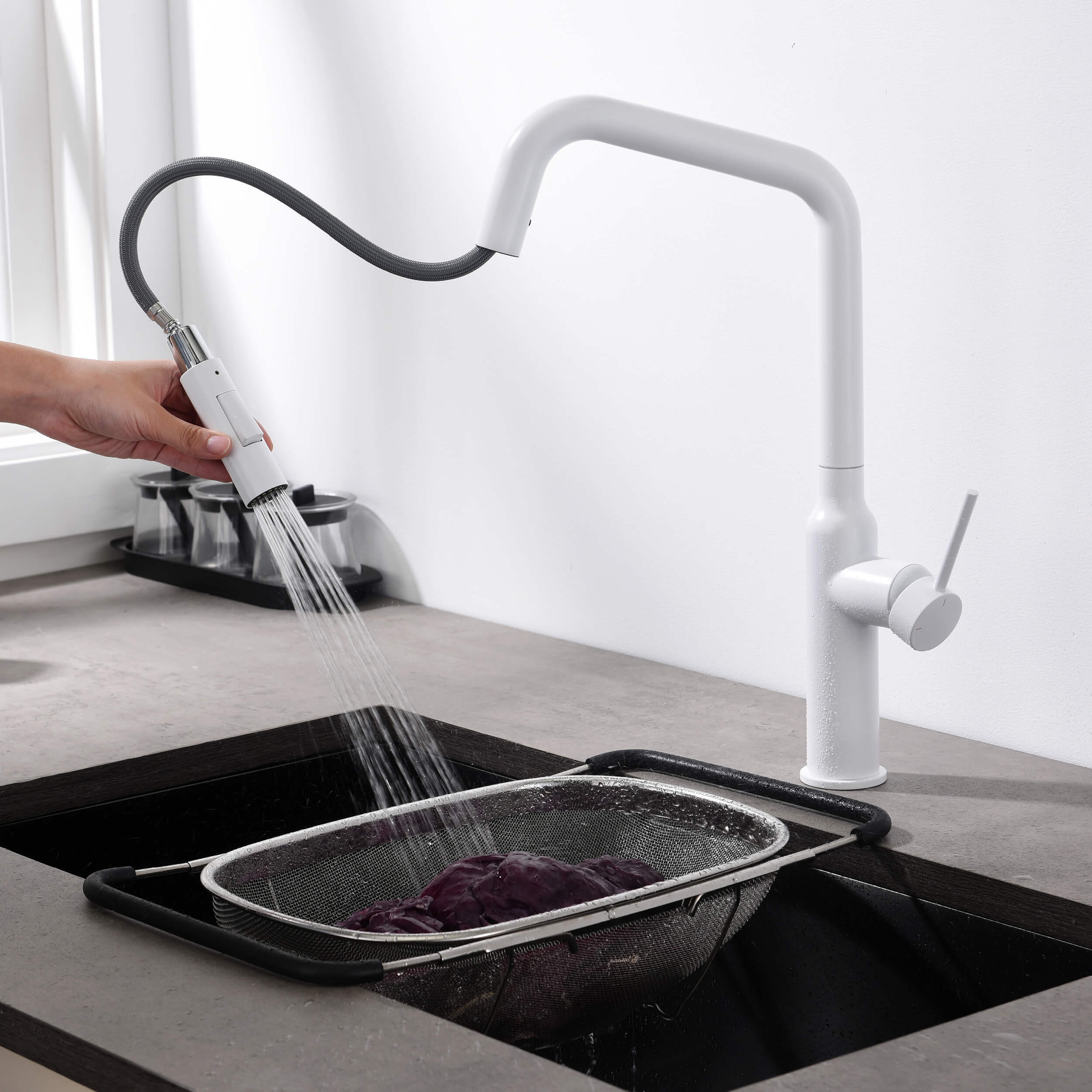 Tampa Single Handle Pull Down Kitchen Sink Faucet - CKF-2007