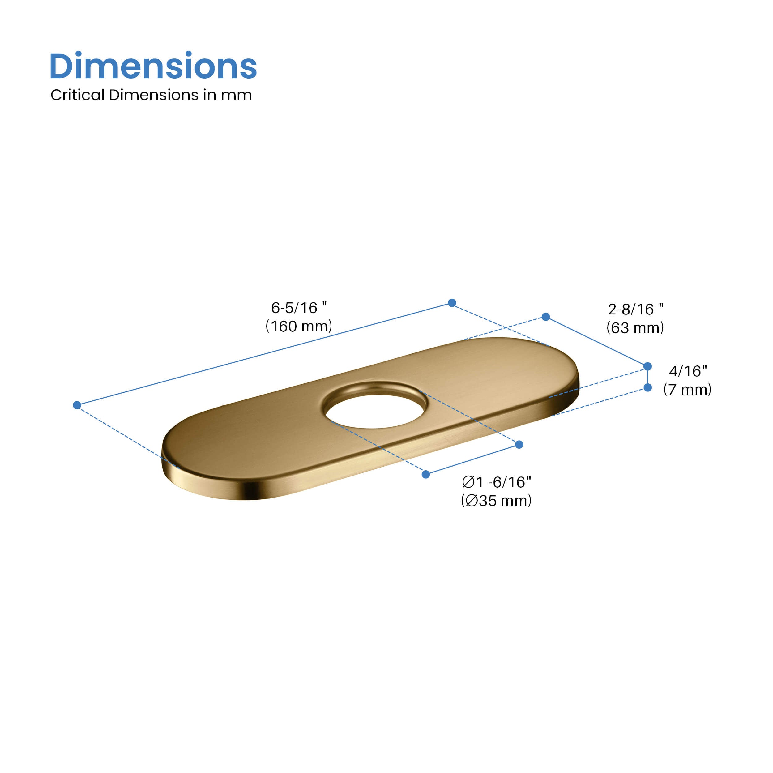 6 Inch Halo Bathroom Faucet Hole Cover - FC-100