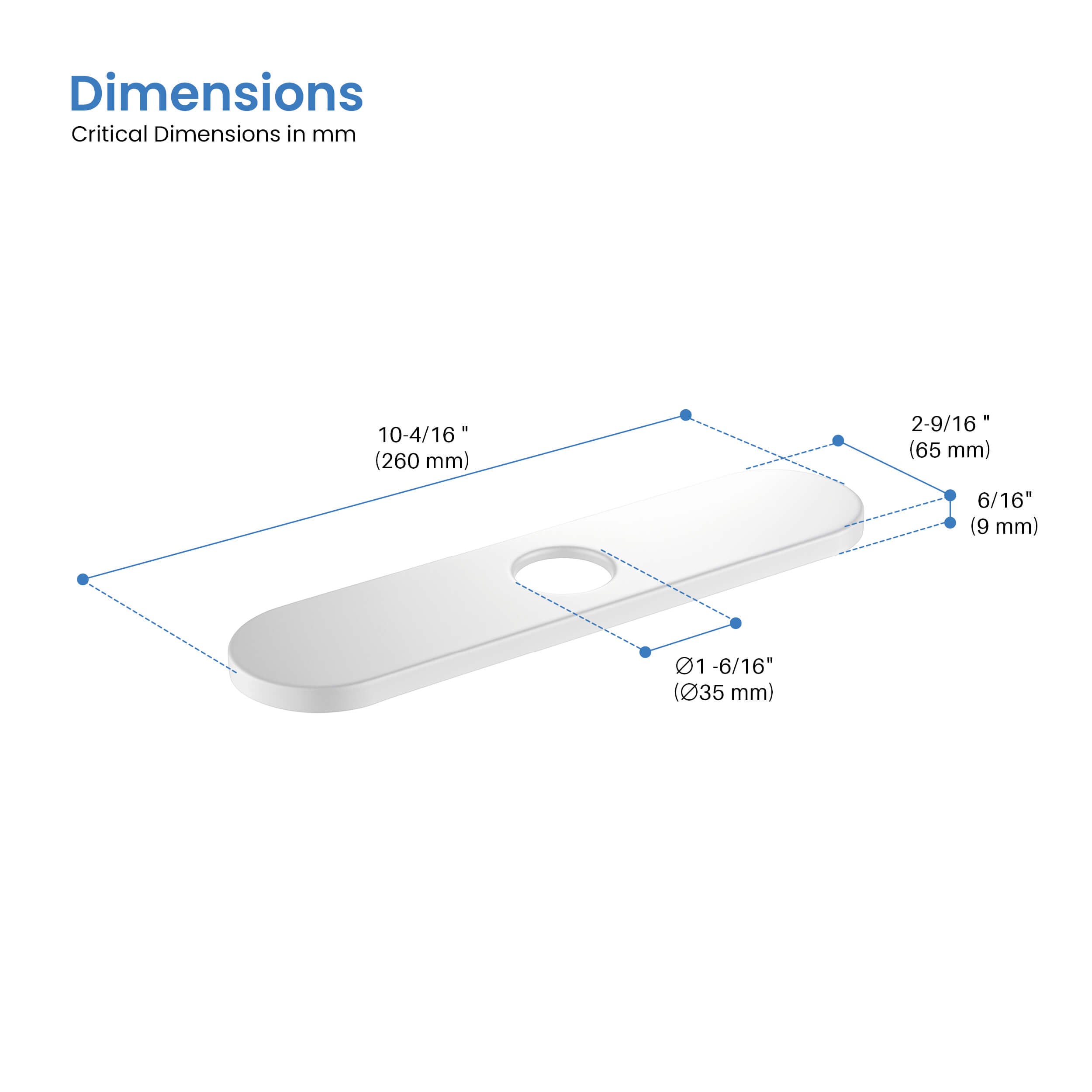 10 Inch Kitchen Faucet Hole Cover - FC-101