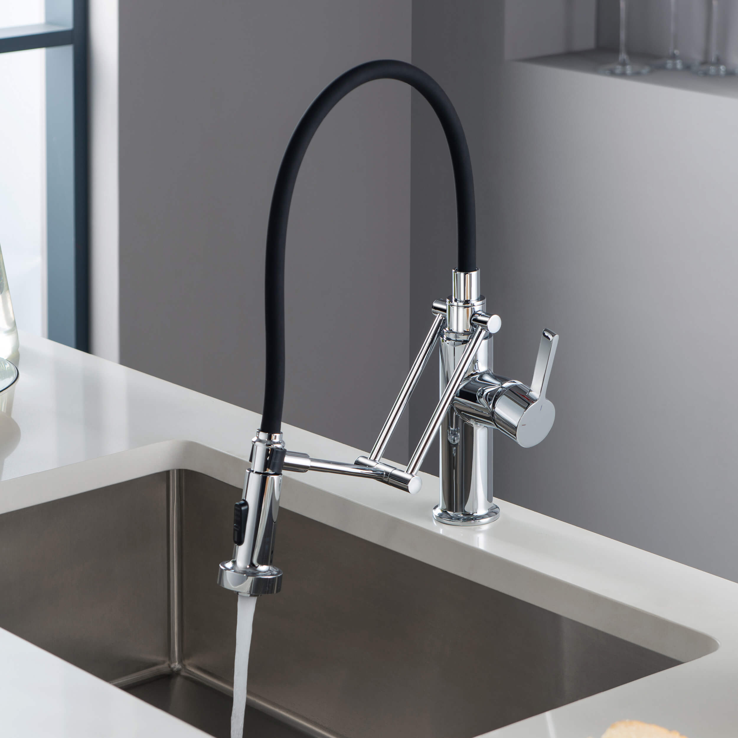 Vista Pro-Style Single Handle Pull Down Kitchen Faucet - CKF-2014