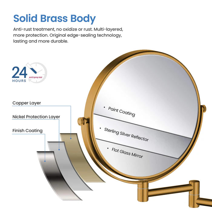 Wall Mount Magnifying Makeup Mirror - CMM-100