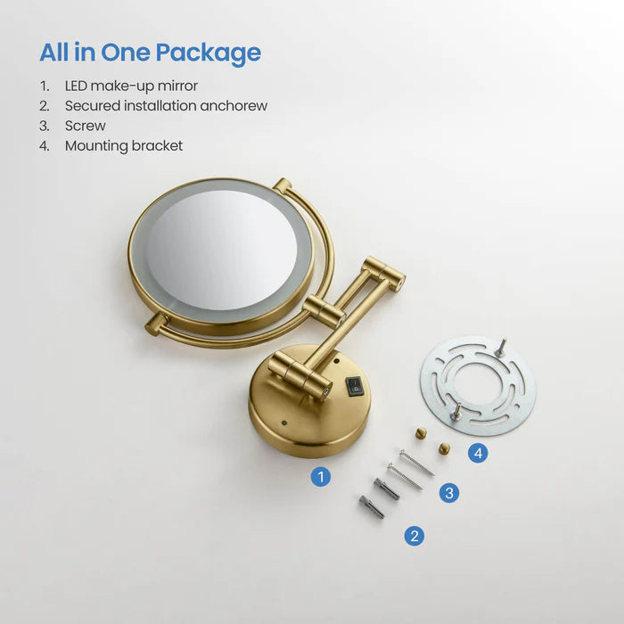 Halo LED Wall Mount Magnifying Makeup Mirror CMM-101