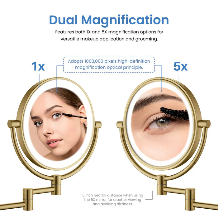 Halo LED Wall Mount Magnifying Makeup Mirror CMM-101