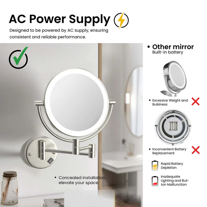 Halo LED Wall Mount Magnifying Makeup Mirror CMM-101