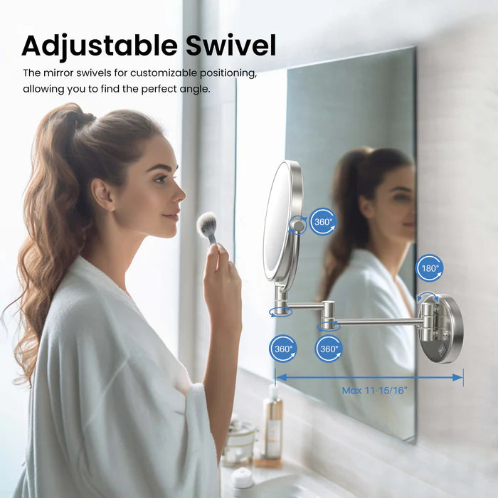 Halo LED Wall Mount Magnifying Makeup Mirror CMM-101