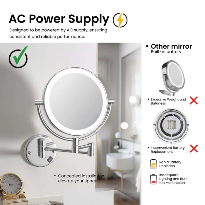 Halo LED Wall Mount Magnifying Makeup Mirror CMM-101