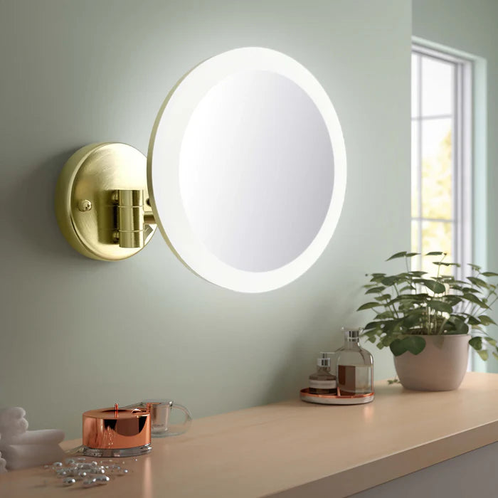 Halo LED Wall Mount One Side 5x Magnifying Makeup Mirror CMM-102