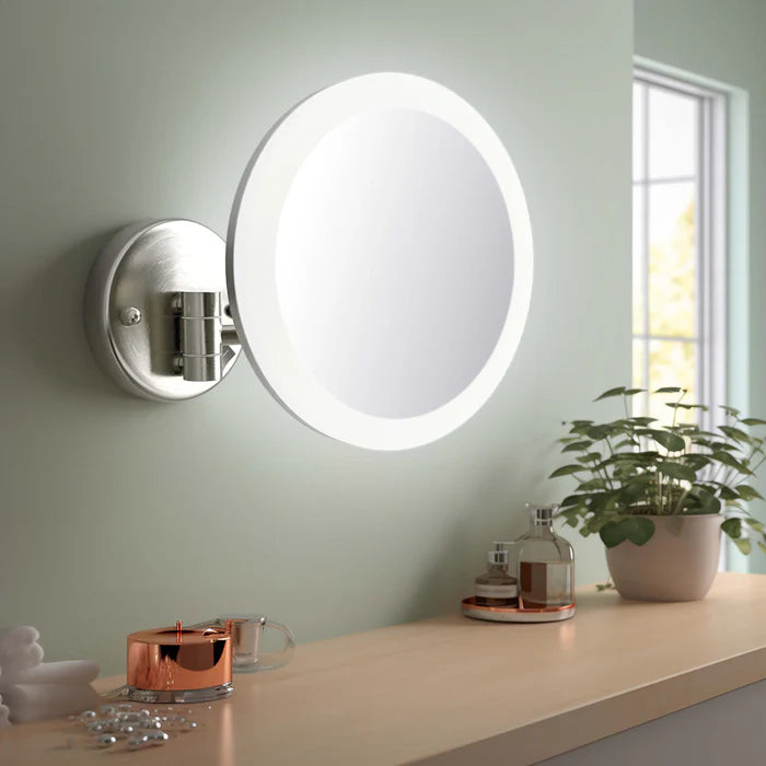 Halo LED Wall Mount One Side 5x Magnifying Makeup Mirror CMM-102