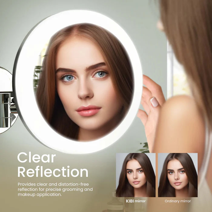 Halo LED Wall Mount One Side 5x Magnifying Makeup Mirror CMM-102