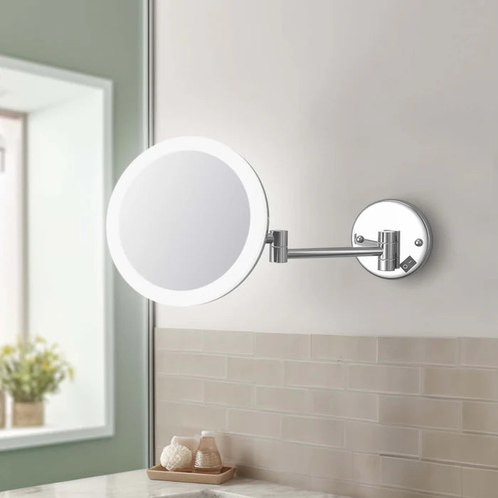 Halo LED Wall Mount One Side 5x Magnifying Makeup Mirror CMM-102
