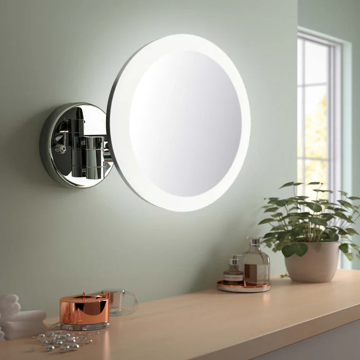 Halo LED Wall Mount One Side 5x Magnifying Makeup Mirror CMM-102