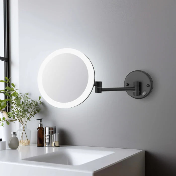 Halo LED Wall Mount One Side 5x Magnifying Makeup Mirror CMM-102
