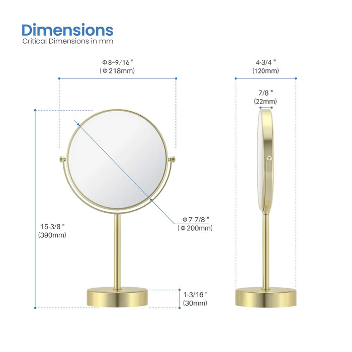 Halo Free Standing Magnifying Makeup Mirror CMM-103