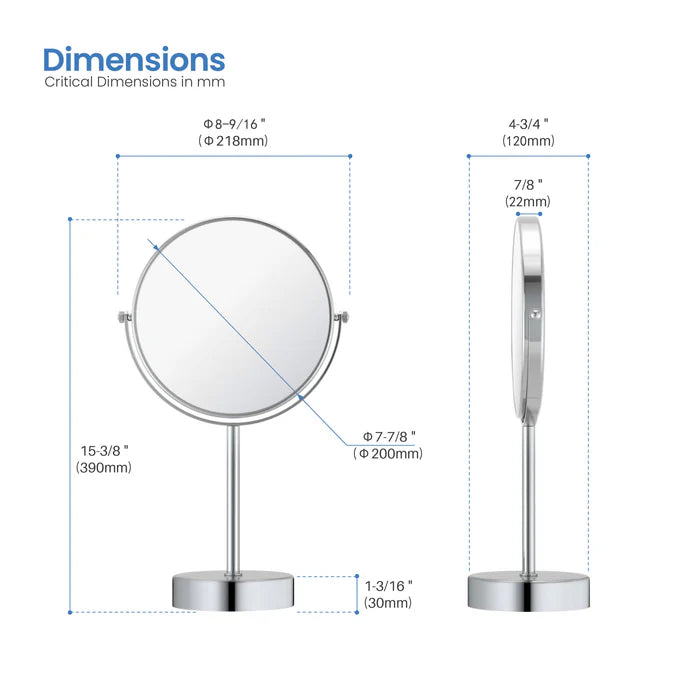 Halo Free Standing Magnifying Makeup Mirror CMM-103