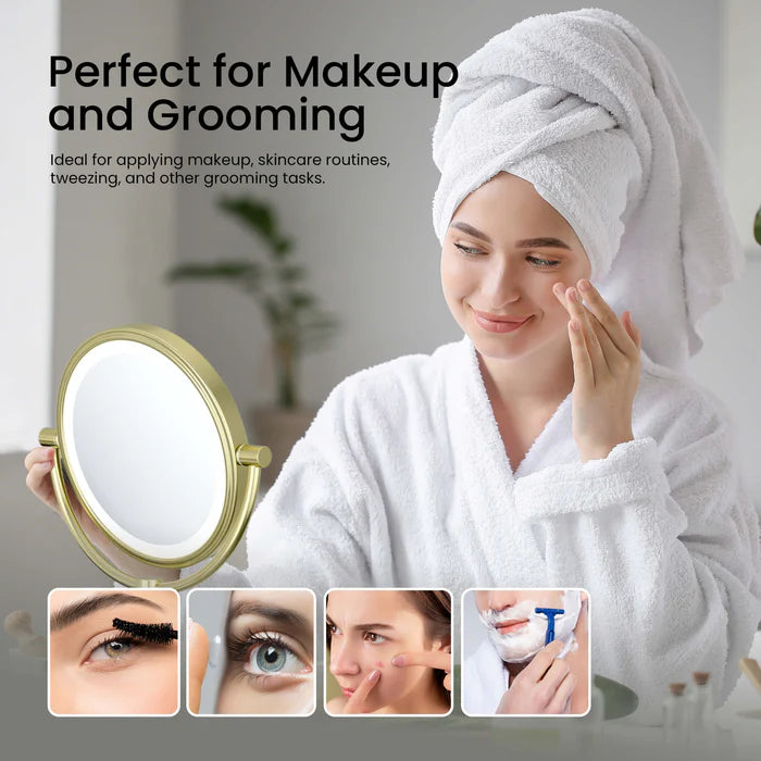 Halo LED Free Standing Magnifying Makeup Mirror - CMM-104