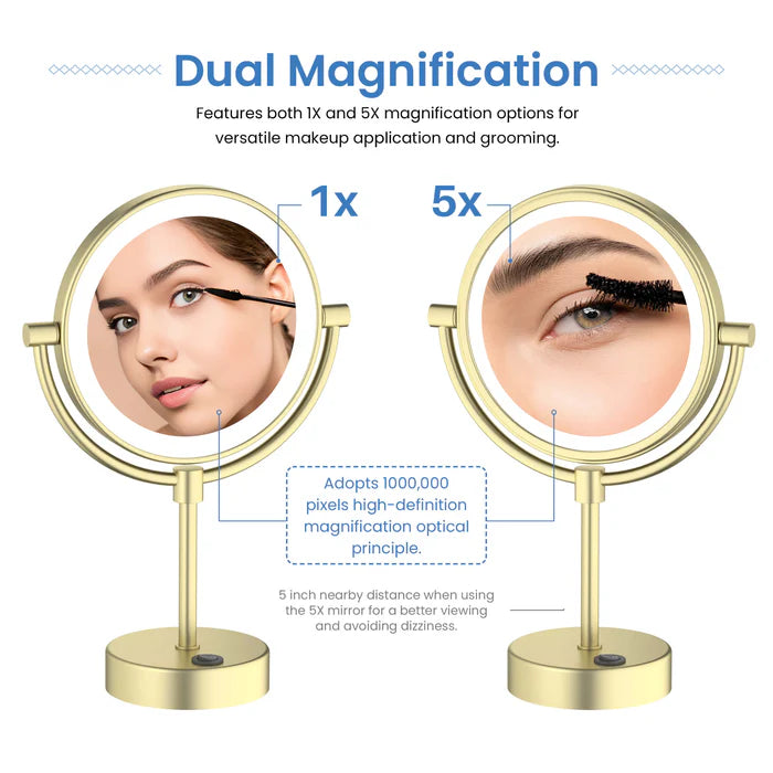 Halo LED Free Standing Magnifying Makeup Mirror - CMM-104