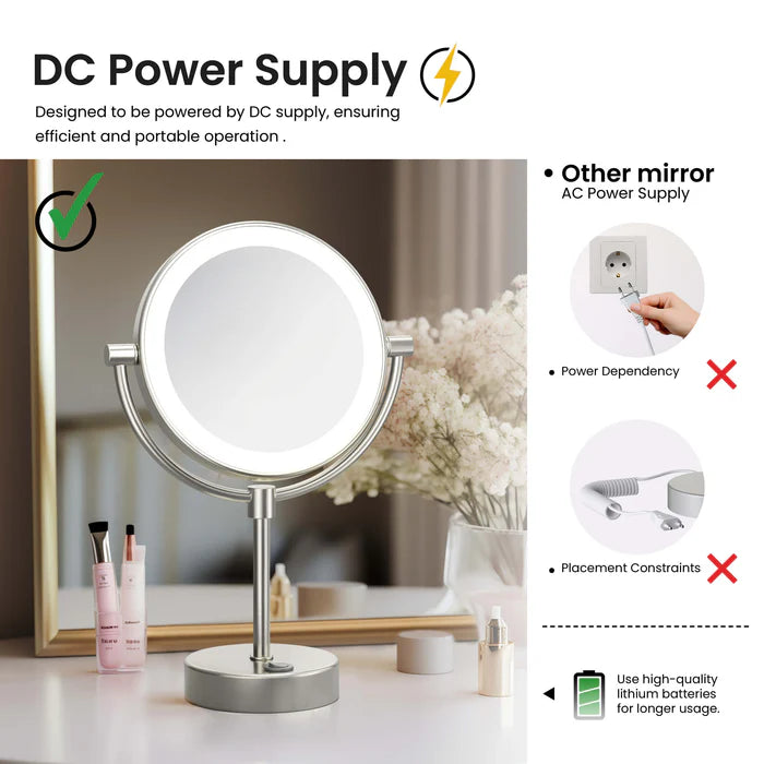 Halo LED Free Standing Magnifying Makeup Mirror - CMM-104