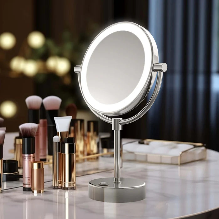 Halo LED Free Standing Magnifying Makeup Mirror - CMM-104