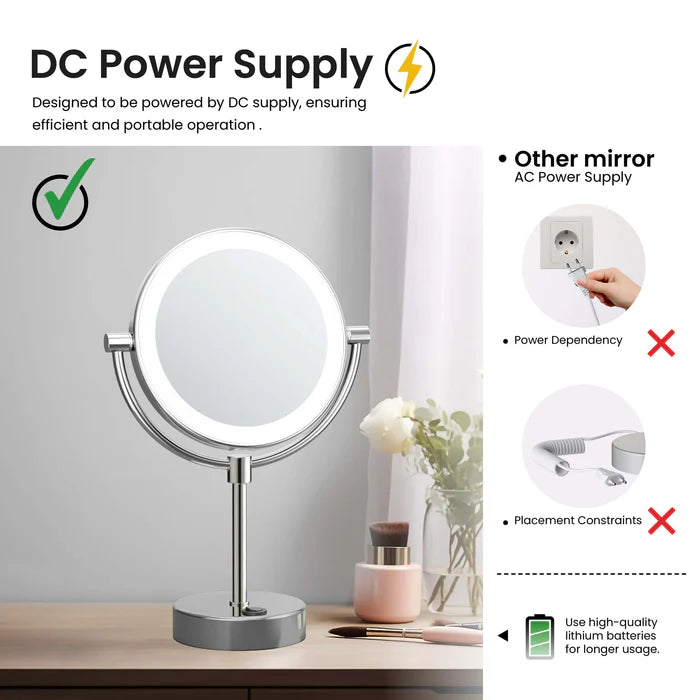 Halo LED Free Standing Magnifying Makeup Mirror - CMM-104