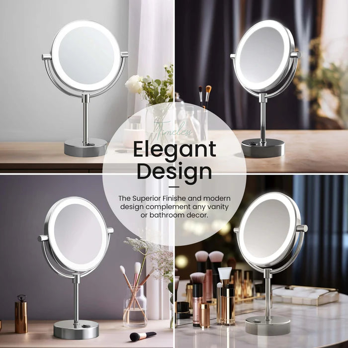 Halo LED Free Standing Magnifying Makeup Mirror - CMM-104