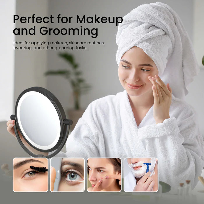 Halo LED Free Standing Magnifying Makeup Mirror - CMM-104