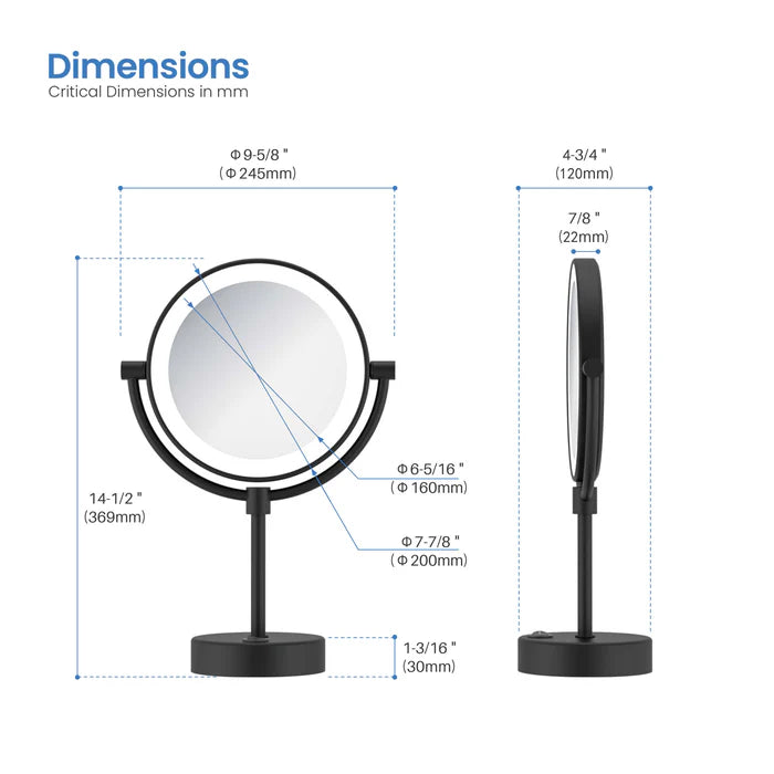 Halo LED Free Standing Magnifying Makeup Mirror - CMM-104